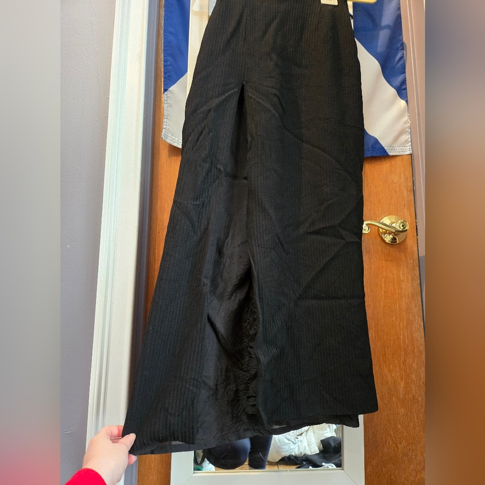 Giorgio Armani Black Maxi Skirt High Slit